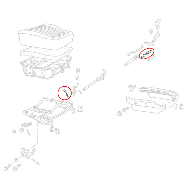 Spring for seat / backrest adjusting | 311 881 177A